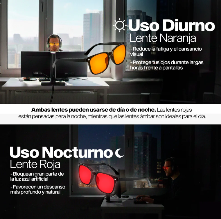 Sabira™ Pack Protección Visual Día & Noche - 2 Gafas